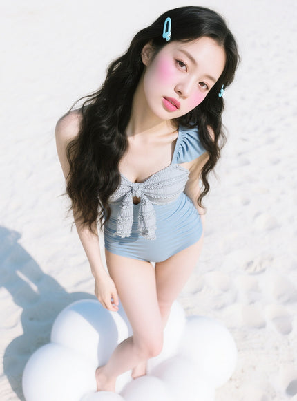 Ribbon Ruched Swimsuit