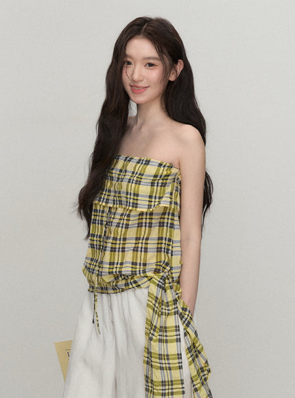 Lemon Picnic Tube Top