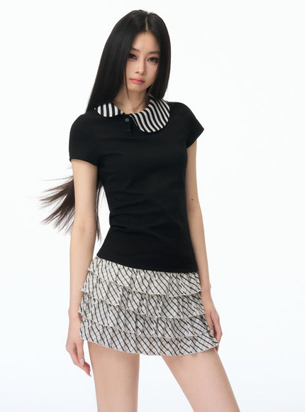 Milk Tea Frill Skirt
