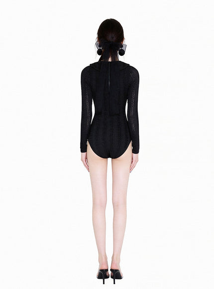 Romantic paris Black Monokini