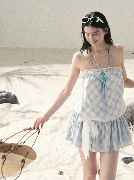 Sunny Gingham Dress - Blue