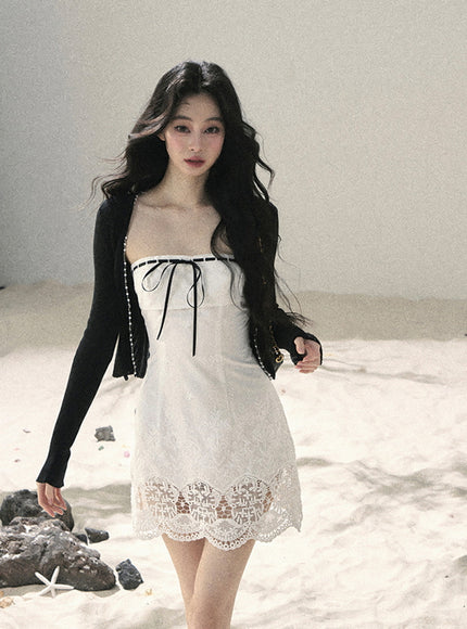 Soft Rebel Ribbon Mini Dress