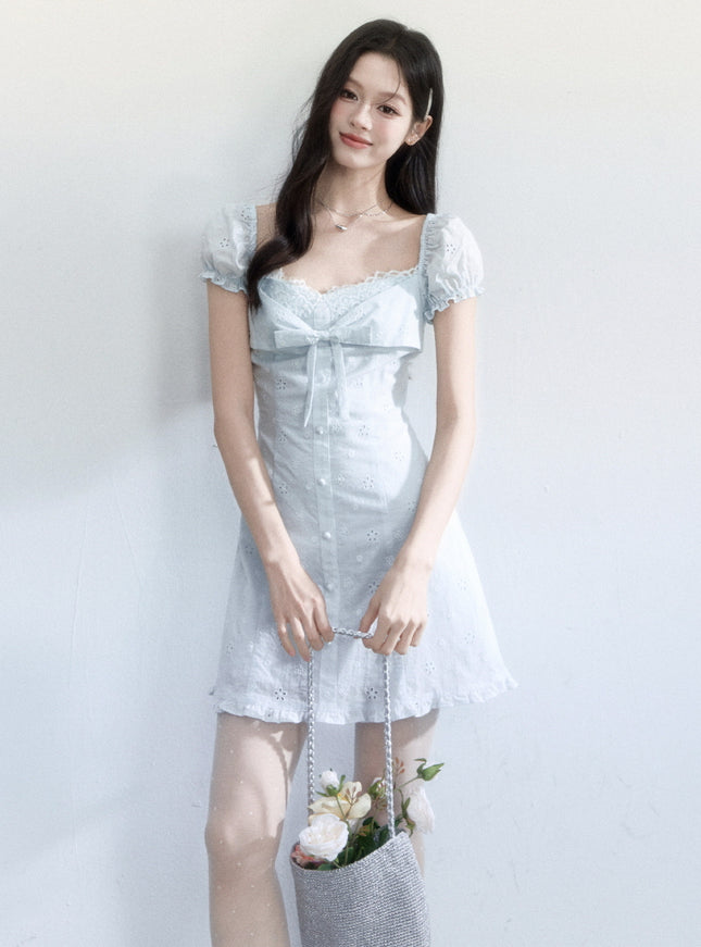 Bluebell Romance Lace Mini Dress
