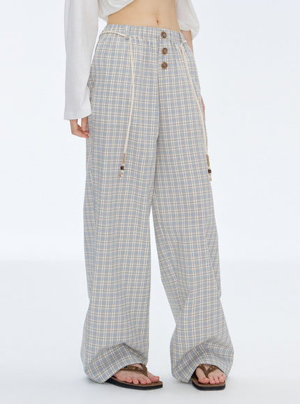 Loose Check Lounge Pants