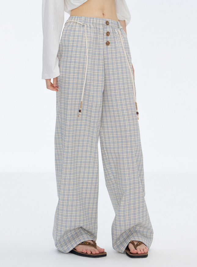 Loose Check Lounge Pants