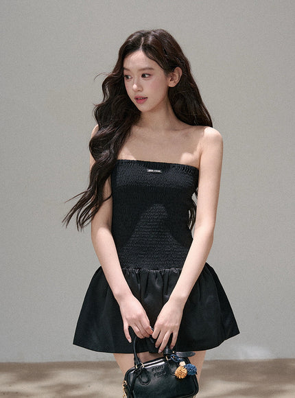 It Girl Black Tube Mini Dress