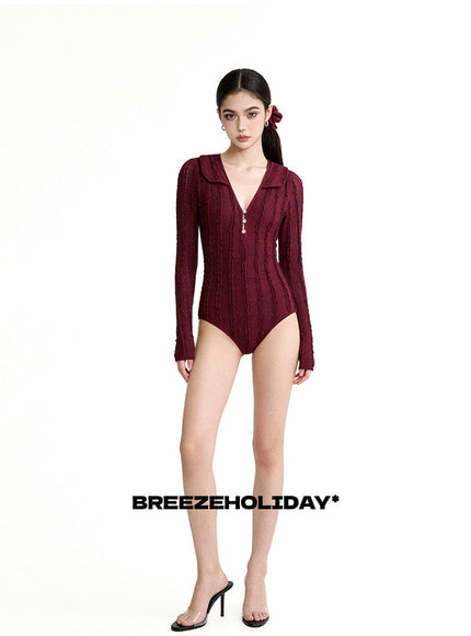 Burgundy Elegance Monokini