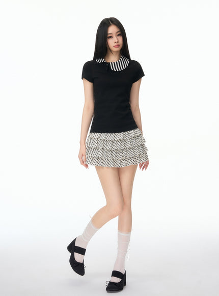 Milk Tea Frill Skirt
