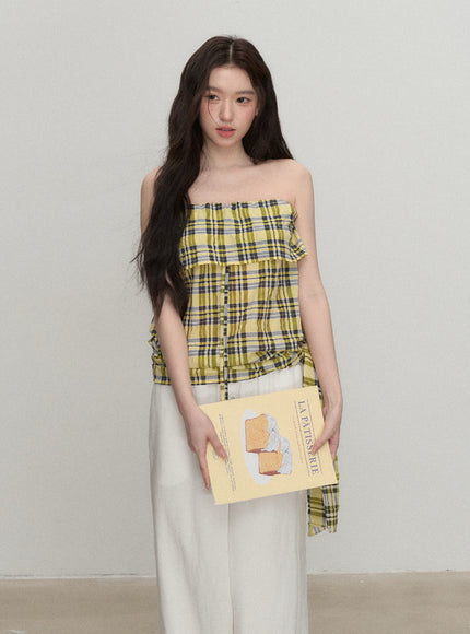 Lemon Picnic Tube Top
