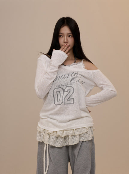 Manhattan 02 Off-Shoulder Tee - White
