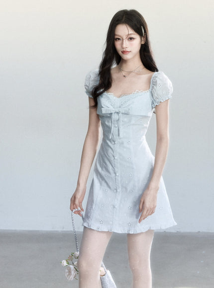 Bluebell Romance Lace Mini Dress