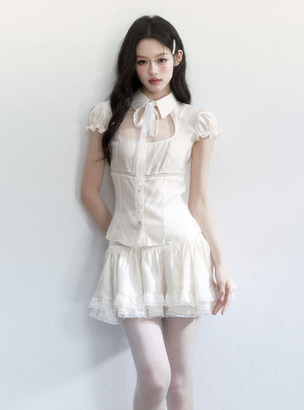Lumière Lace Blouse Set