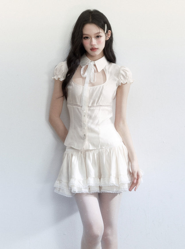 Lumière Lace Blouse Set
