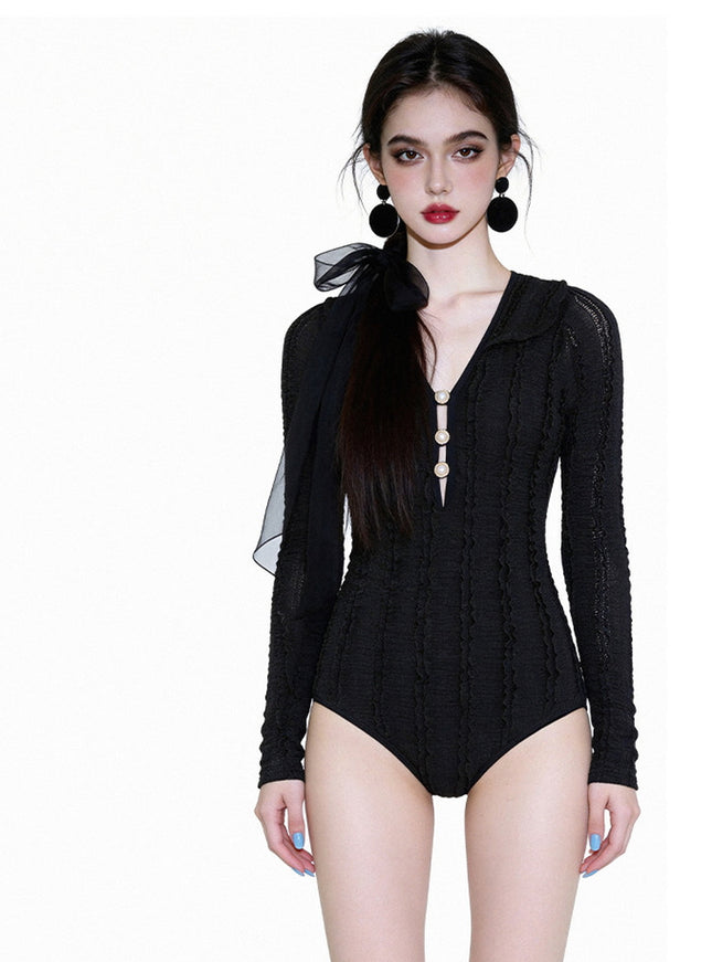 Romantic paris Black Monokini