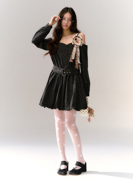 Lace Ribbon Rosette Girl Dress