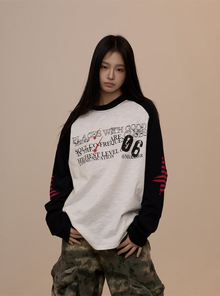 Frequency Raglan Tee - White