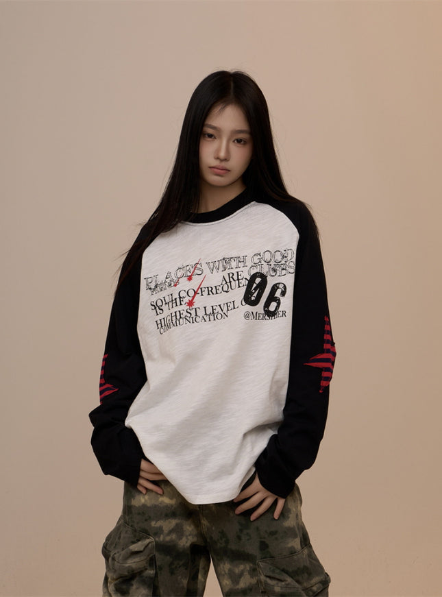 Frequency Raglan Tee - White