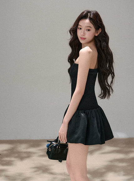 It Girl Black Tube Mini Dress