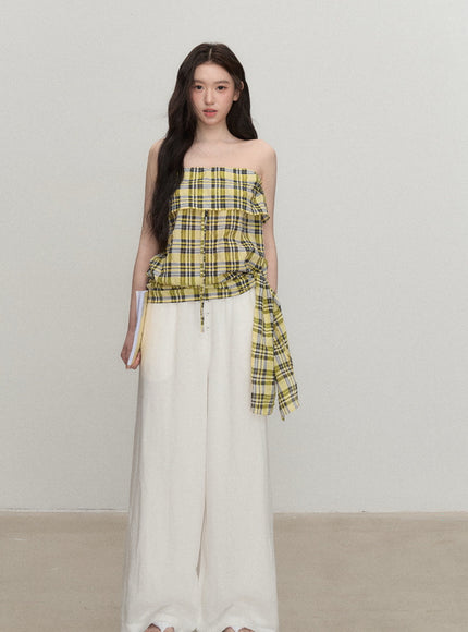 Lemon Picnic Tube Top