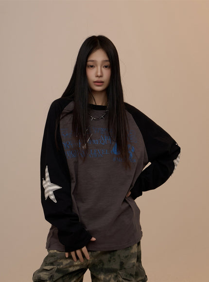 Frequency Raglan Tee - Black