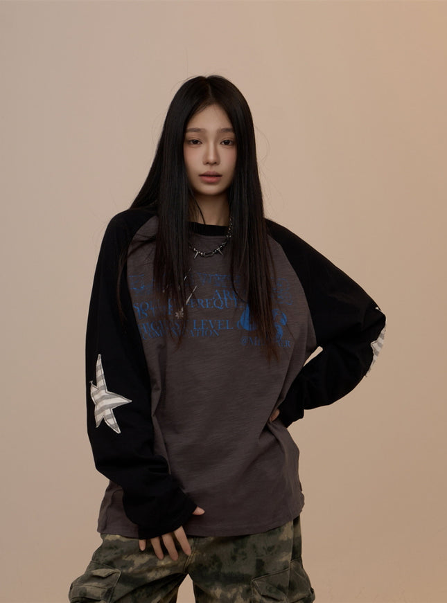 Frequency Raglan Tee - Black