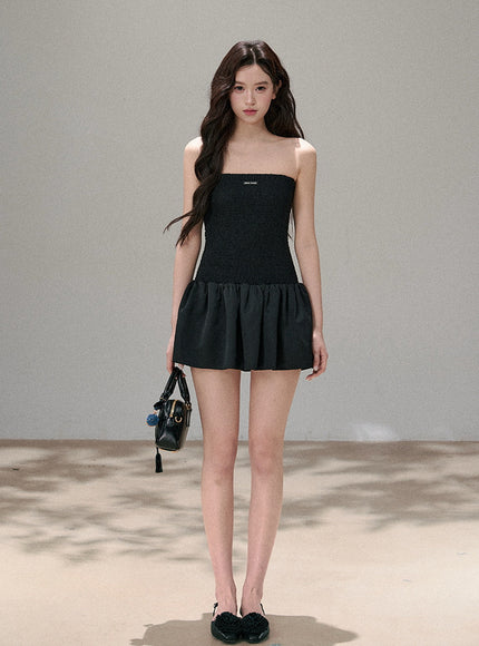 It Girl Black Tube Mini Dress