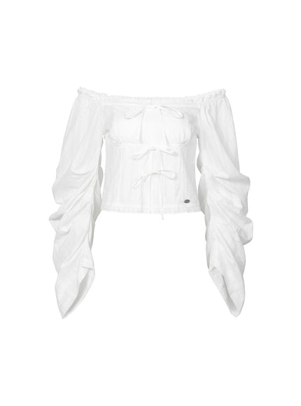 Cloud Ribbon Off-Shoulder Top