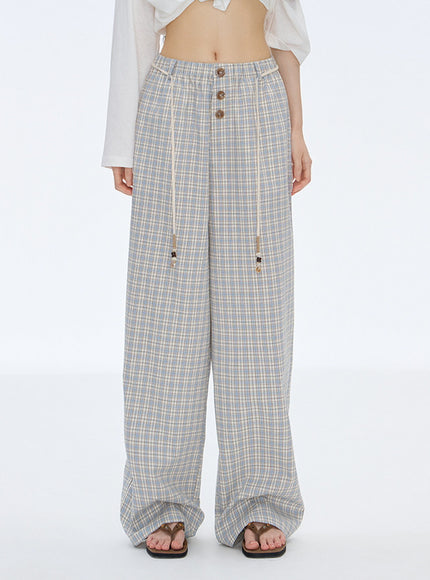 Loose Check Lounge Pants
