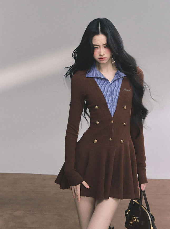 Autumn Scholar Brown Dress