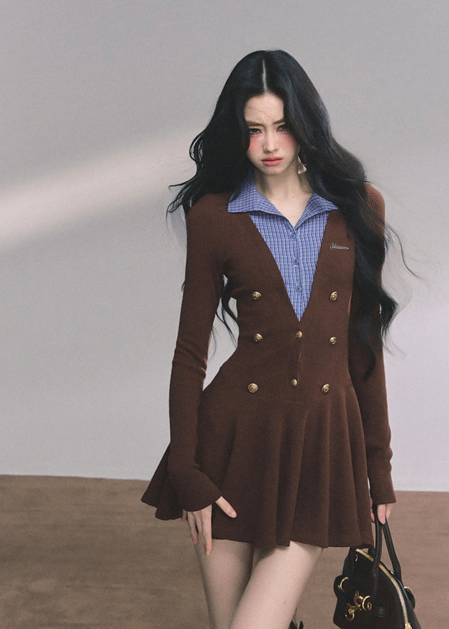 Autumn Scholar Brown Dress