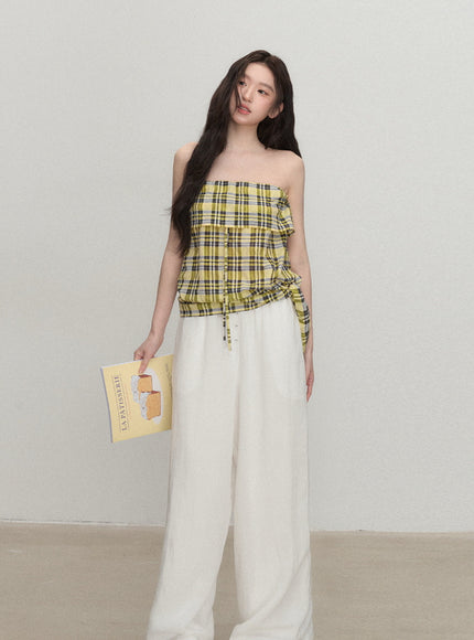 Lemon Picnic Tube Top