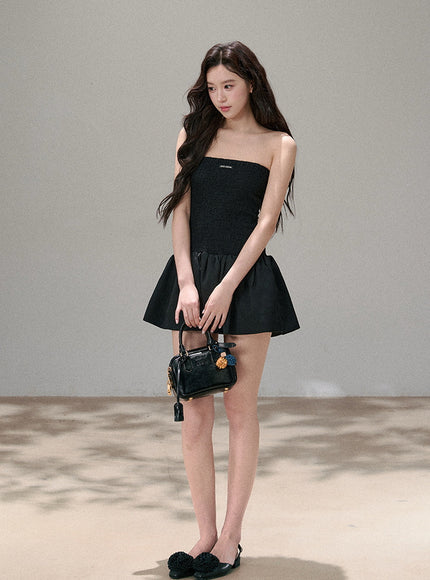 It Girl Black Tube Mini Dress