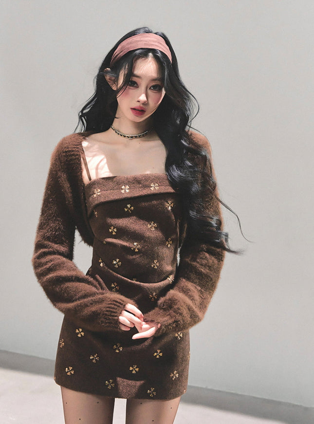 Brown Sugar Knit Dress Set
