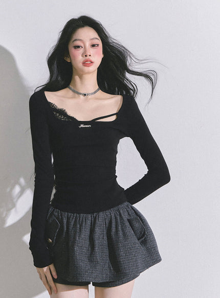 Hidden Allure Top - Black