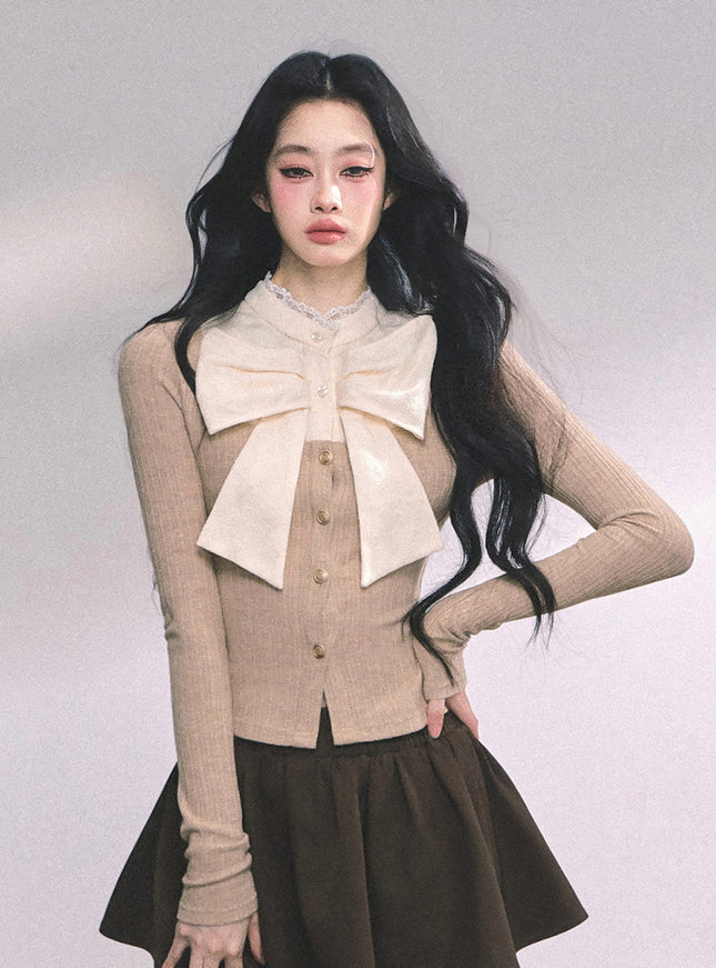 Grand Ribbon Knit Blouse