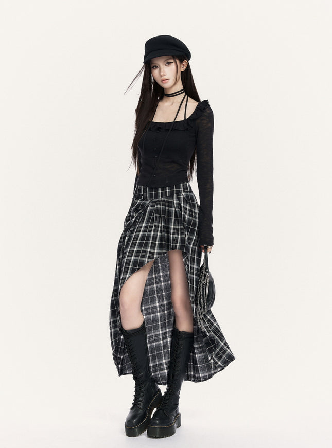 Dark Muse Plaid Skirt