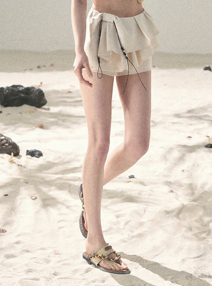 Willow Ruffle Skort - Ivory