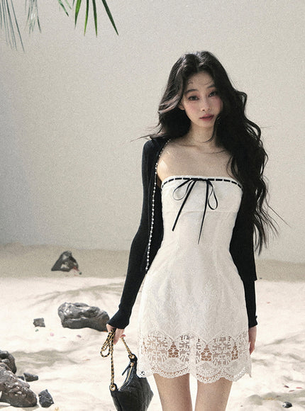 Soft Rebel Ribbon Mini Dress