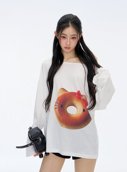 Kitty Donut Long Tee