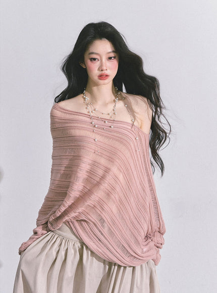 Poetic Flow Knit Top - Pink