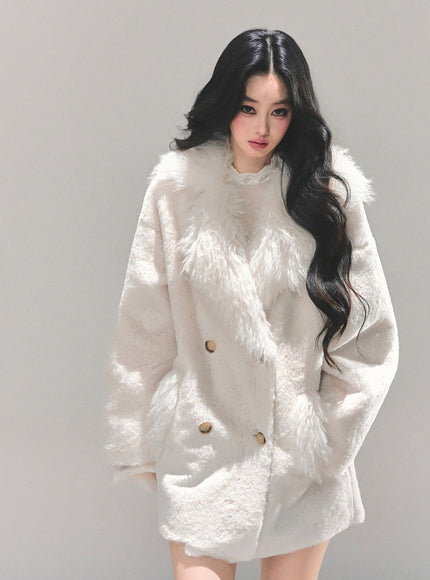 Luxe Winter Fur Collar Jacket