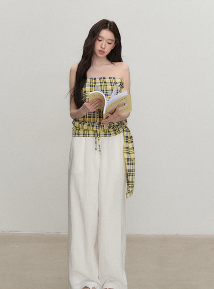 Lemon Picnic Tube Top