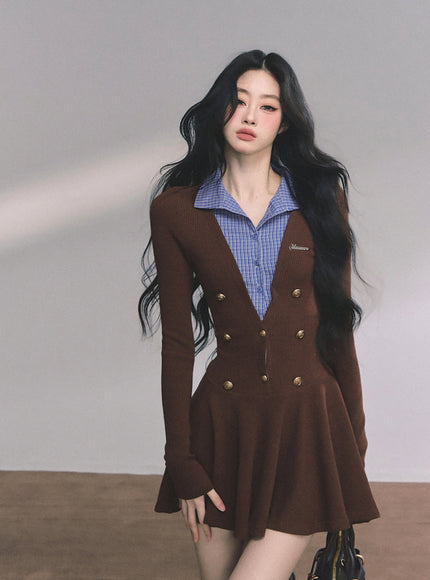 Autumn Scholar Brown Dress