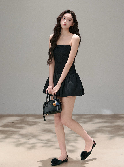 It Girl Black Tube Mini Dress