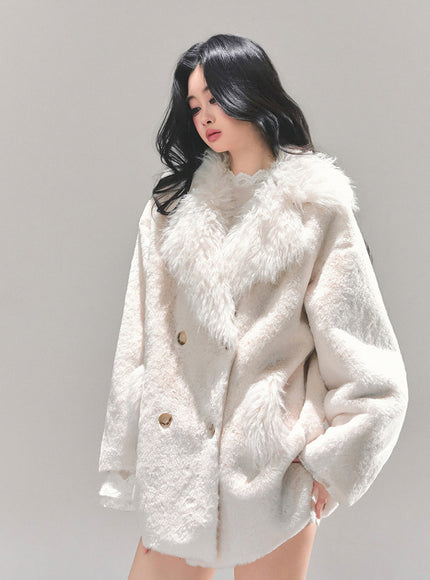 Luxe Winter Fur Collar Jacket