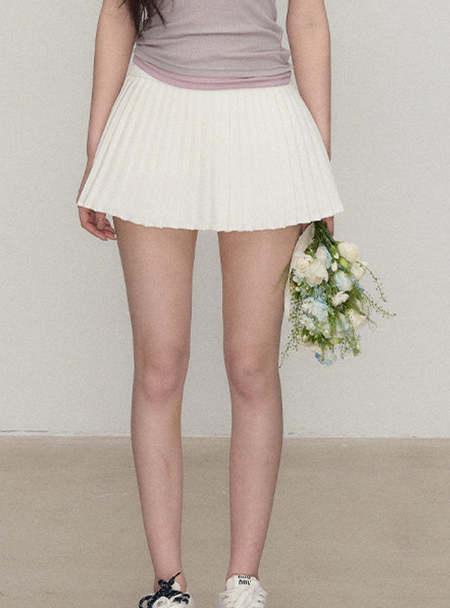 Prep Mood White Skirt