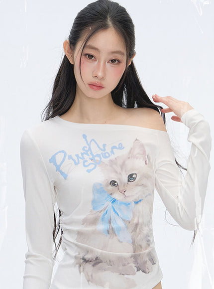 Lumi Cat Graphic Top