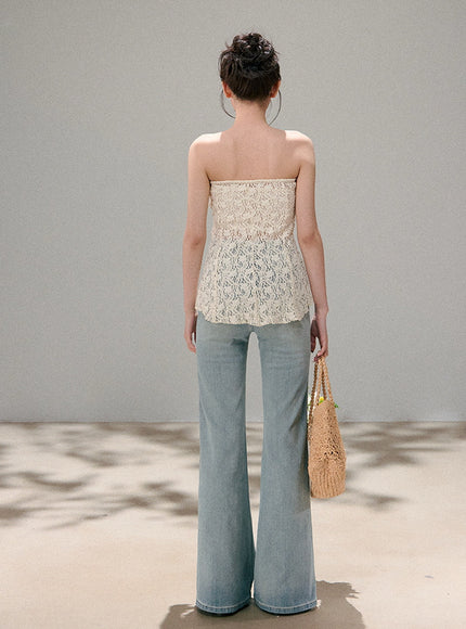 Ivory Fairy Lace Tube Top