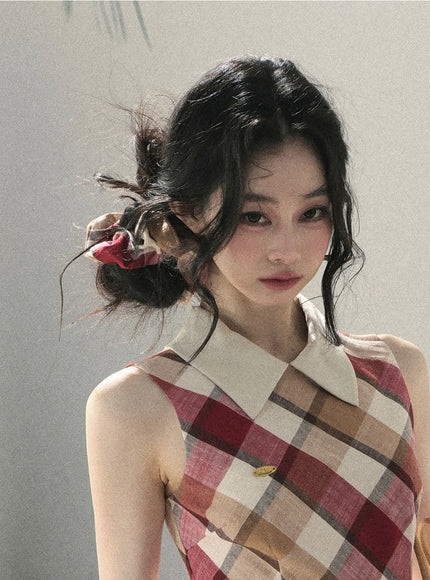Vintage Plaid Check Dress