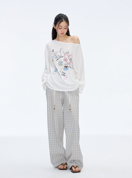 Loose Check Lounge Pants